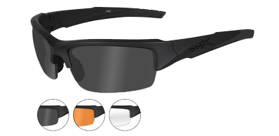 WileyX zonnebril - VALOR, 3 lenzen / matte blk / 2.5 mm lens