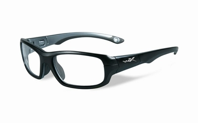 Wiley X stevige kinder sportbril - GAMER, zwart/silver