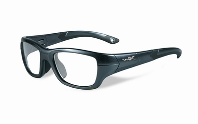 Wiley X stevige kinder sportbril - FLASH, grafiet zwart