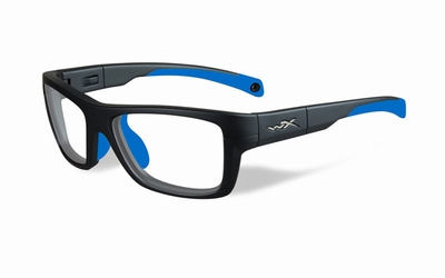 Wiley X stevige kinder sportbril - CRUSH, mat grijs/blauw