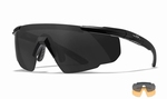 WileyX Schietbril - SABER ADVANCED, grey-rust / mat zw frm 