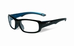 Wiley X stevige kinder sportbril - GAMER, zwart/blauw
